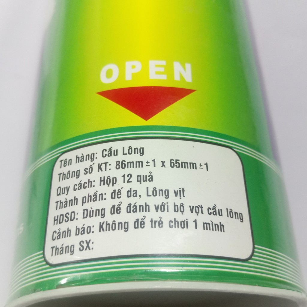 Ống Cầu Lông Hiệp Thành AAA (12 Quả) - Cầu Lông Đế Da Cao Cấp