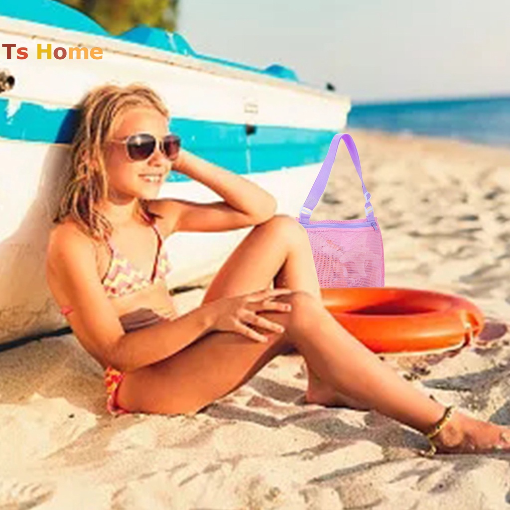 Túi Lưới Đựng Vỏ Sò Đồ Chơi Đi Biển Chống Mài Mòn