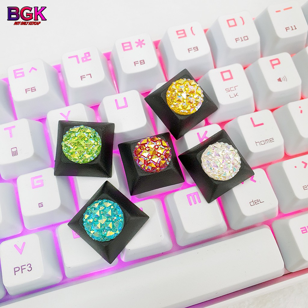 Keycap lẻ hình đá kim cương lấp lánh cực đẹp Keycap Artisan