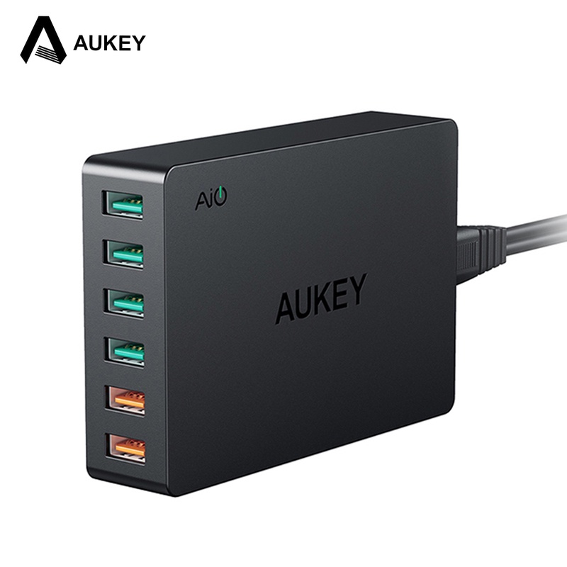 Đế Sạc Aukey PA-T11 6 Cổng USB 3.0 60W Cho Điện Thoại