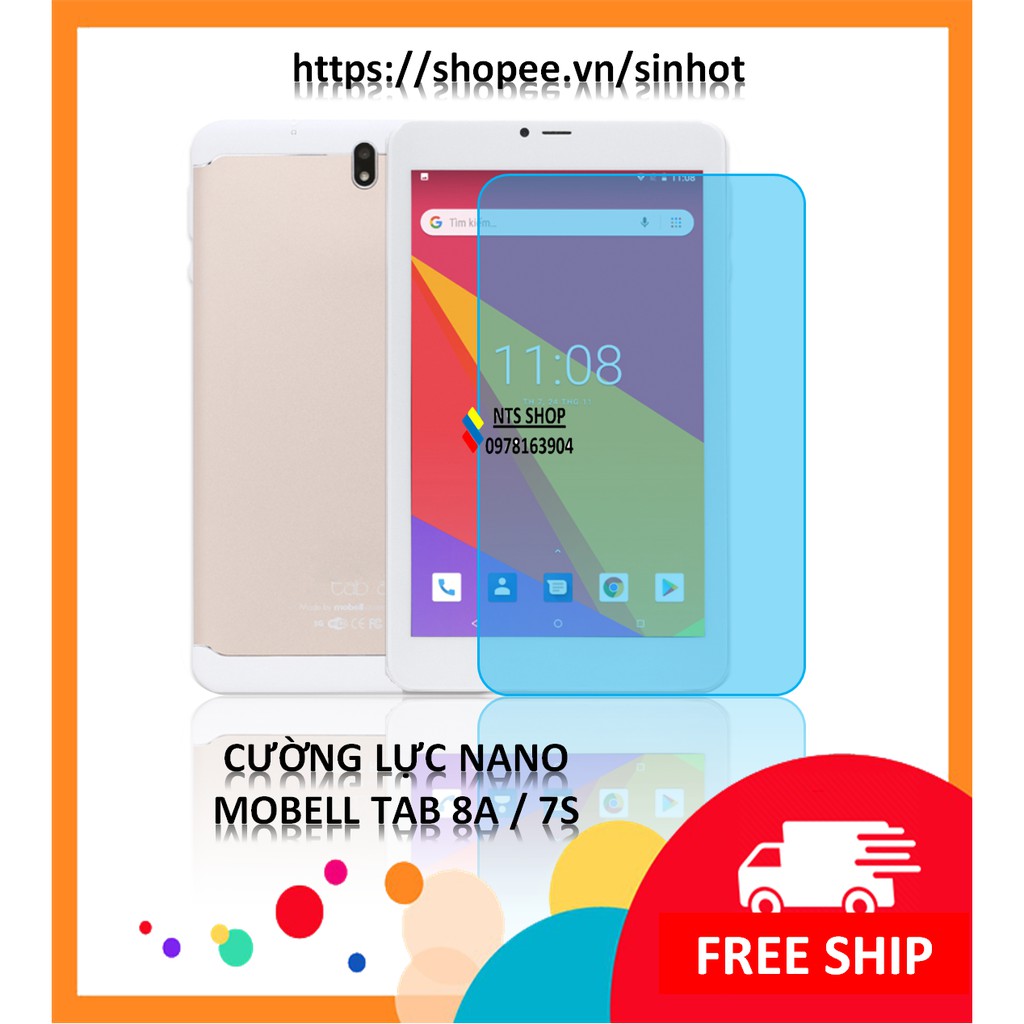 Dán cường lực nano Mobell Tab 7S/ 8A