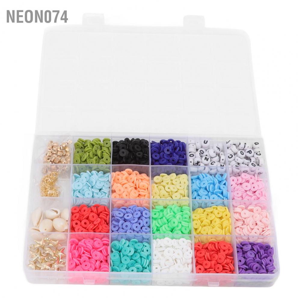 Neon074 Hạt xỏ thủy tinh dùng để làm trang sức vòng tay vòng cổ DIY - Bộ trang sức Làm vòng tay