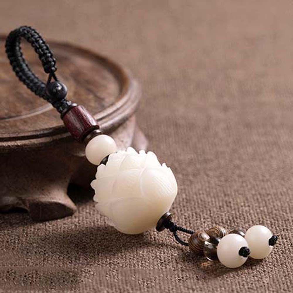 Móc khóa hoa sen bồ đề MMULCK treo điện thoại di động tài lộc may mắn phong cách Trung Hoa chống thất lạc