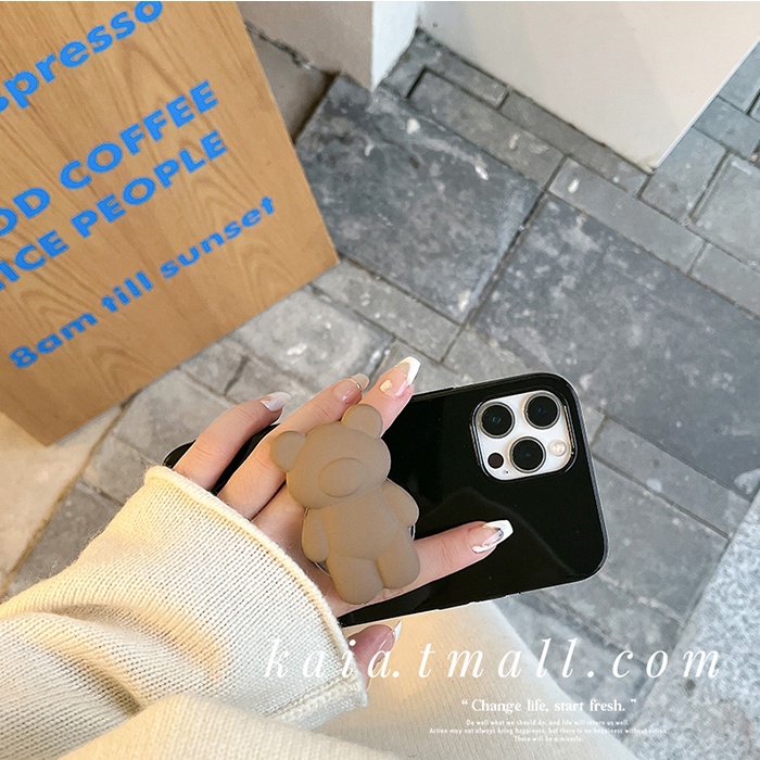 Ốp điện thoại TPU mềm thiết kế gấu 3D thích hợp cho iPhone 13pro 13prm cho 11 7/8Plus Xr XS 13 12 Pro Max