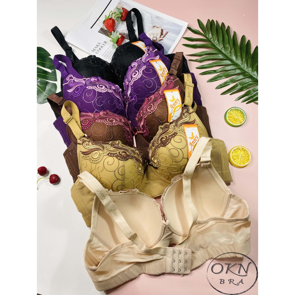 Áo ngực bản to BIGSIZE 0777 Anny - Cup C ôm hết quả siêu to không bị tràn bản to gọn lưng nhập Thái Lan