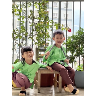 Bộ bà ba màu xanh chuối mới