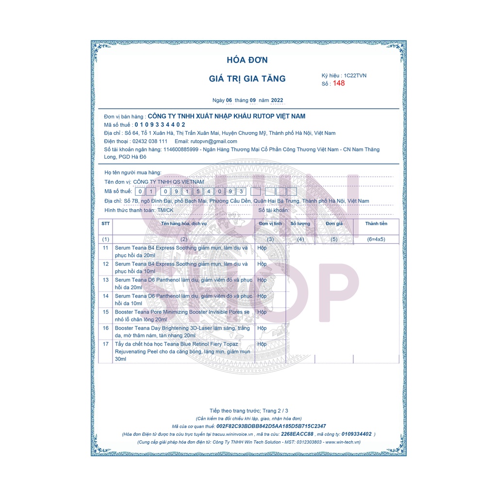 Tinh Chất Sáng Da, Giảm Mụn, Chống Lão Hóa Teana B3, B4, C1, D6, Super Peptides No Problem, ASAP, Anti Redness Serum