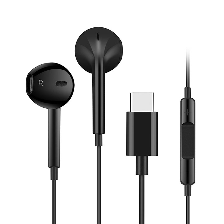 Tai Nghe Nhét Tai Jack Cắm Type C Tích Hợp Microphone Hỗ Trợ Đàm Thoại - Kèm Theo Túi Tai Nghe Chống Va Đập