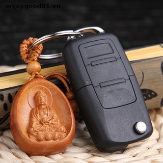 Móc Khóa Gỗ Khắc Hình Phật Độc Đáo