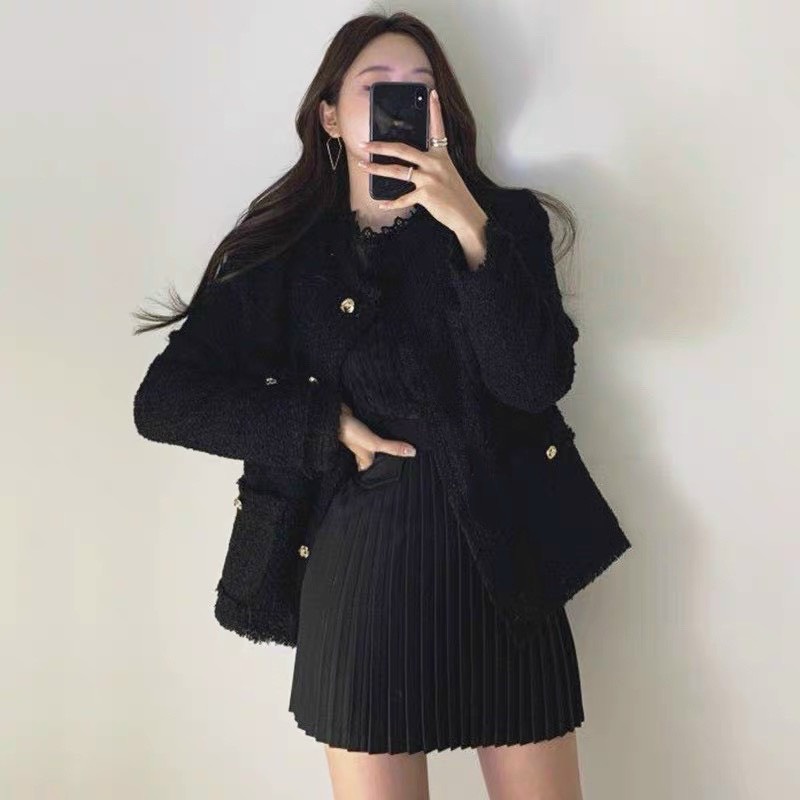 Áo khoác dạ TWEED za.ra nữ 2 lớp cúc đồng hàng dày dặn cao cấp