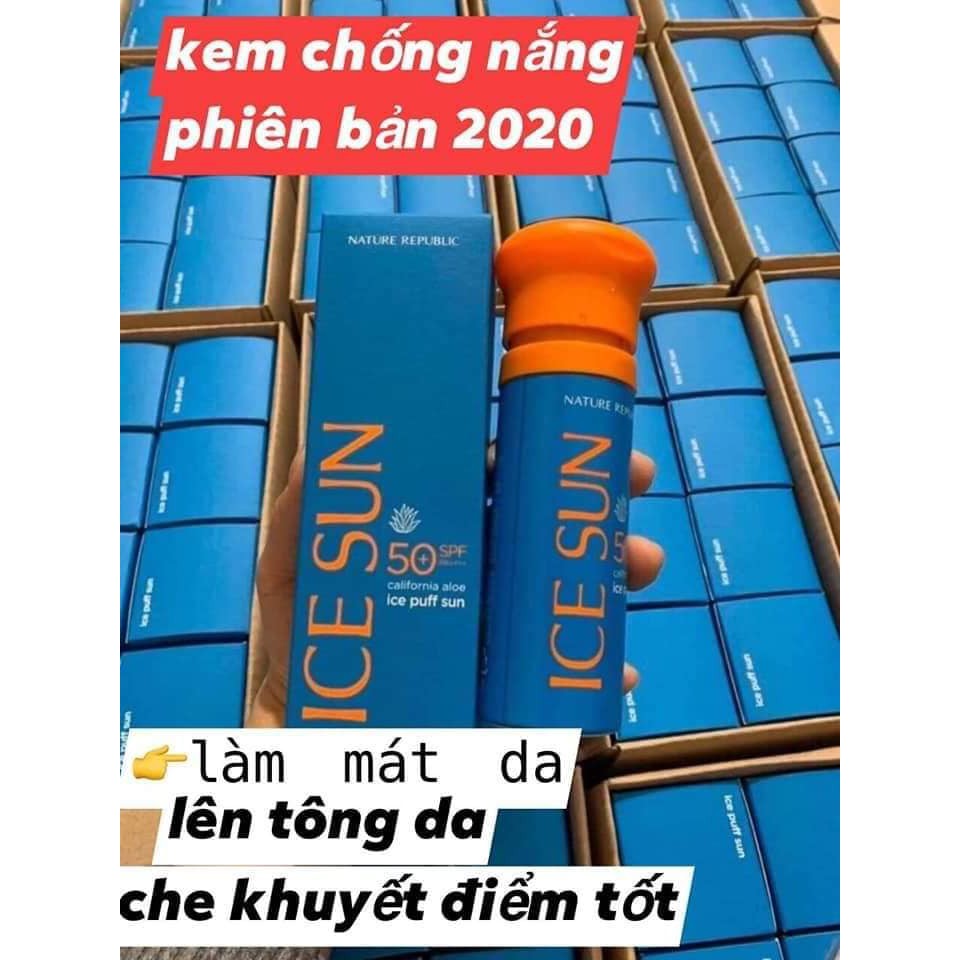 Giá sốc: 2 hộp Kem chống nắng NATURE REPUBLIC ICE PUFF SUN SPF50+