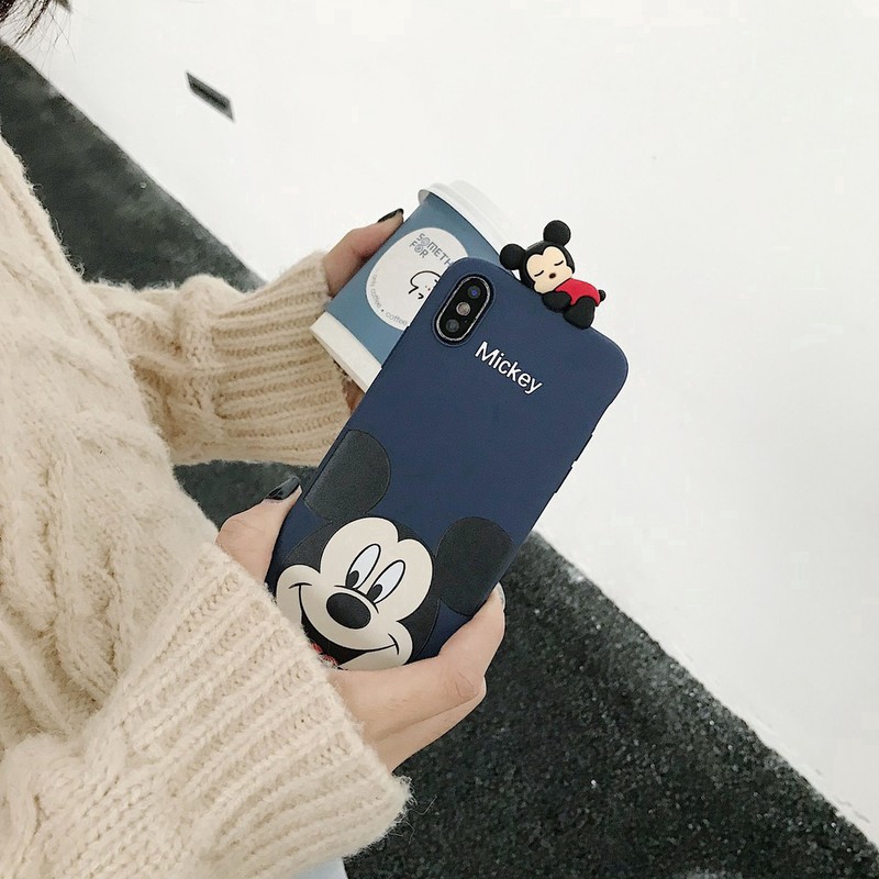 Ốp Điện Thoại Tpu Mềm Hình Chuột Mickey Minnie 3d Cho Iphone 11 Pro Max Xr Xs Max Se2 I6 7 8plus