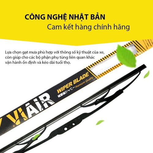 Chổi gạt mưa Viair Đài loan cao cấp đủ cỡ, lưỡi phủ nano,gạt sạch,ôm kính,bền bỉ,dễ lắp đặt