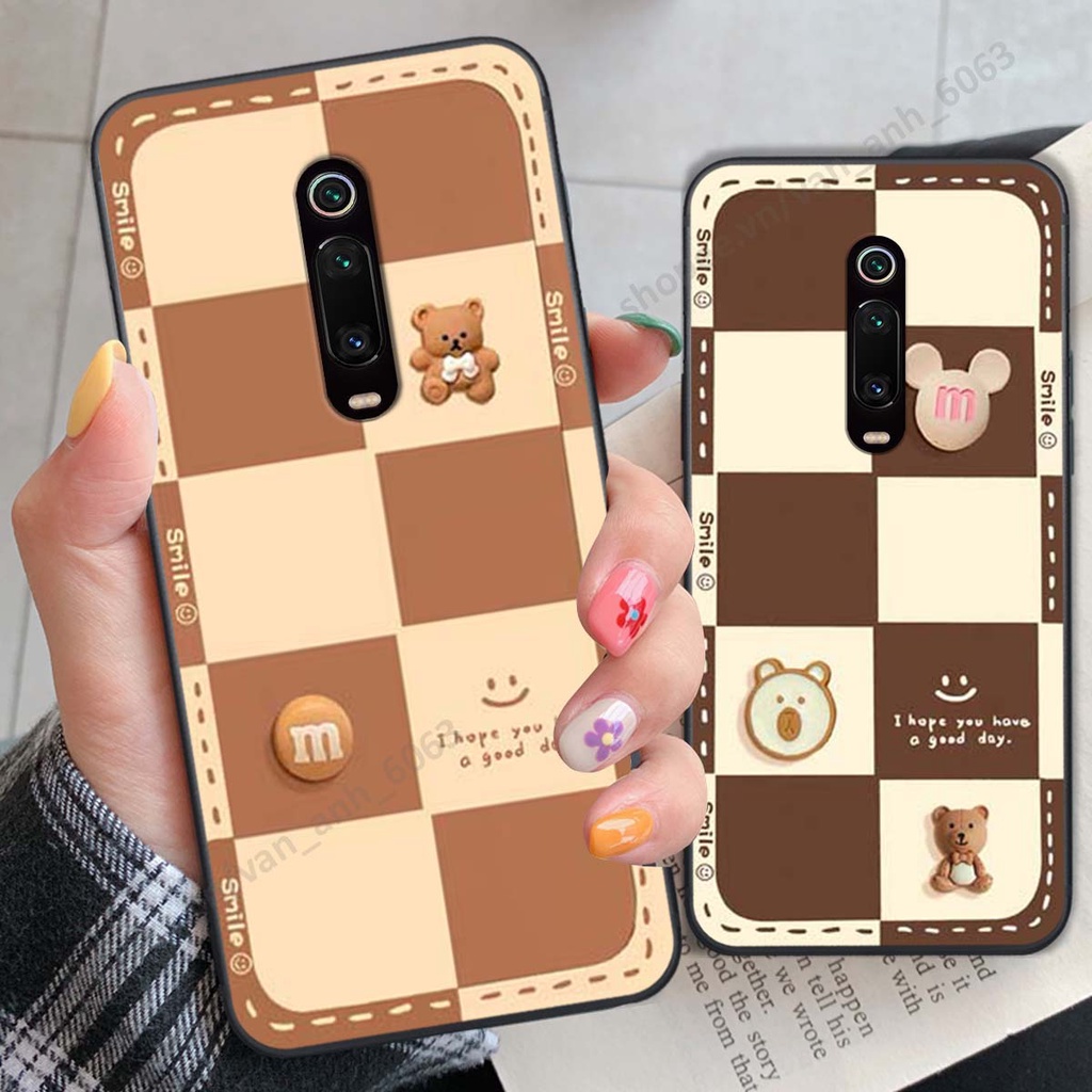 Ốp lưng Xiaomi Redmi K20 / MI 9T hình gấu, kẹo dễ thương cute