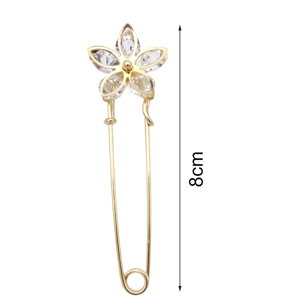 Ghim Cài Áo Hình Bông Hoa Đính Đá Và Ngọc Trai Giả Dành Cho Nữ
