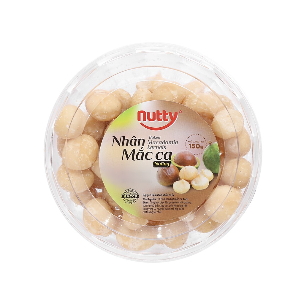 Nhân hạt mắc ca nướng Nutty hộp 150g