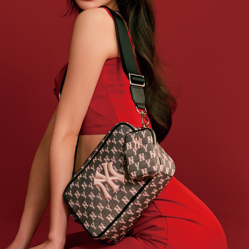 ✅  Túi MLB Monogram Jacquard Cross Bag NewYork Yankees  32BGDC011-50L | TQXK XỊN | CÓ SẴN HÀNG