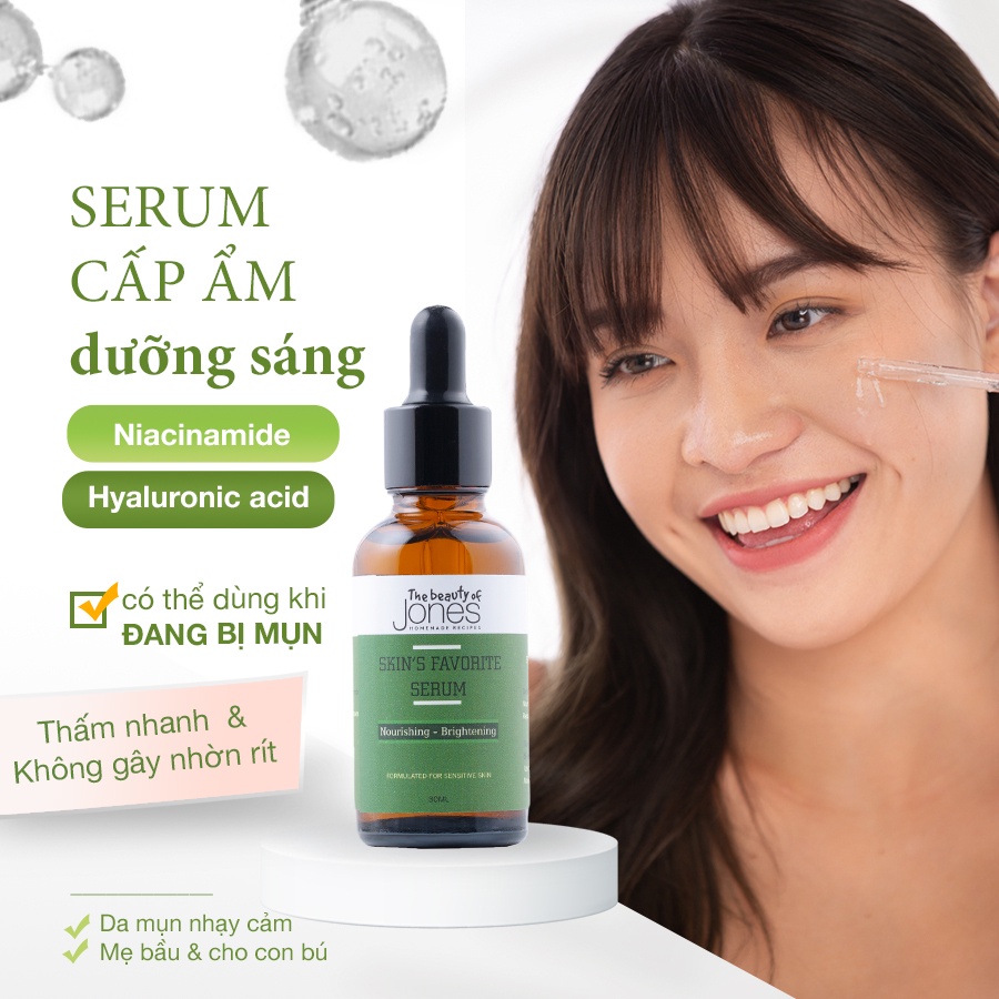 [Mã SKAMLTB2111 giảm 20K đơn 0Đ] Serum dưỡng sáng da mụn nhạy cảm The Beauty of Jones