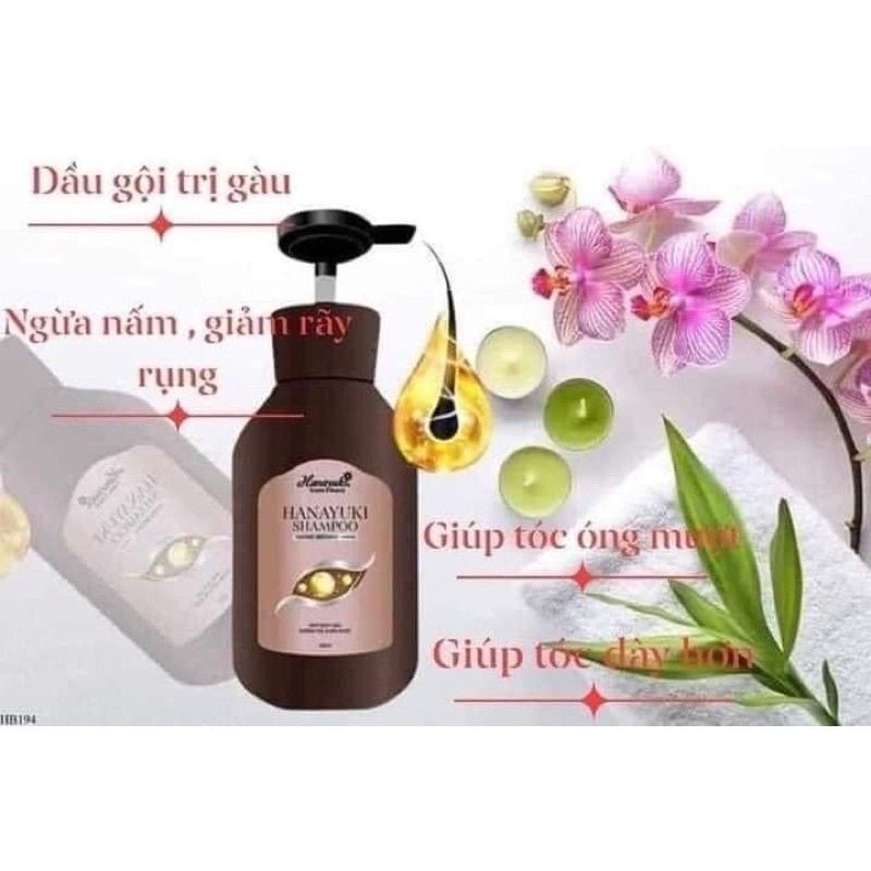 Dầu Gội HANAYUKI SHAMPOO , Làm Mượt Và Nuôi Dưỡng Mái Tóc Mỗi Ngày 300g