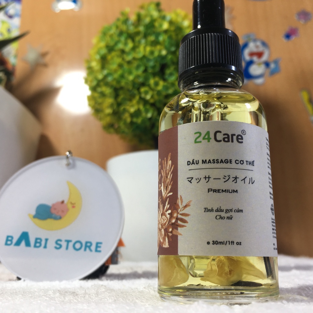Tinh dầu massage cơ thể, tuần hoàn máu, hương thơm quyến rũ 24Care cho Nữ - Babi Store Official