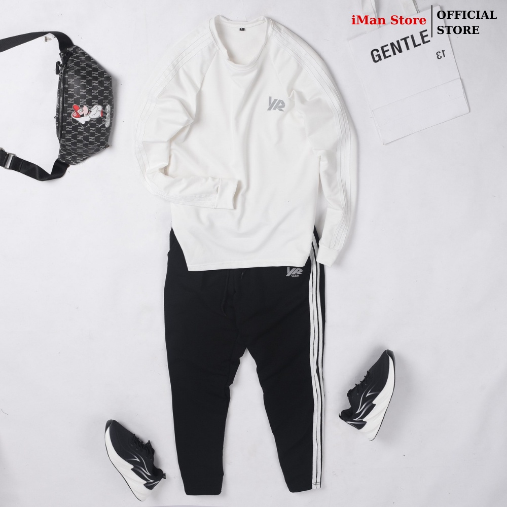 Áo Nỉ Nam Dài Tay Cổ Tròn - Quần Nỉ Nam Thu Đông Chất Vải Cao Cấp Mền Mịn iMan Store | BigBuy360 - bigbuy360.vn