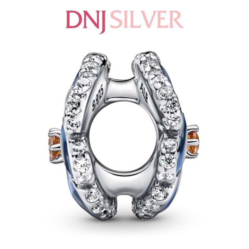 [Hàng cao cấp] Charm bạc 925 cao cấp, hàng chuẩn bạc - Charm Blue Pansy Flower thích hợp để mix vòng tay charm - DN057