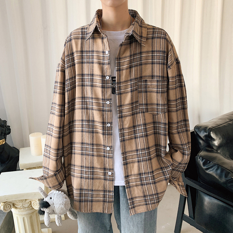 Áo Khoác Sơ Mi Tay Dài Kẻ Sọc Ca Rô Tf2 Cho Nam | BigBuy360 - bigbuy360.vn