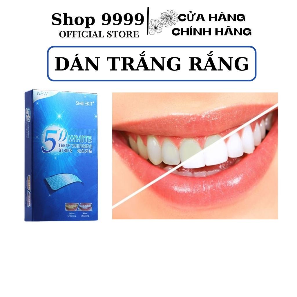 Miếng dán trắng răng 5D WHITE hộp 7 miếng làm trắng răng tiện lợi hiệu quả nội đia Trung SHOP 9999