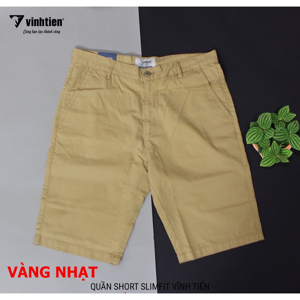 Quần Short Nam Cotton Slimfit Vĩnh Tiến Nhiều Màu