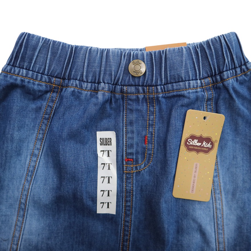 [Mã BMBAU50 giảm 7% đơn 99K] Chân Váy Jeans Bé Gái Dáng A SILBER KIDS