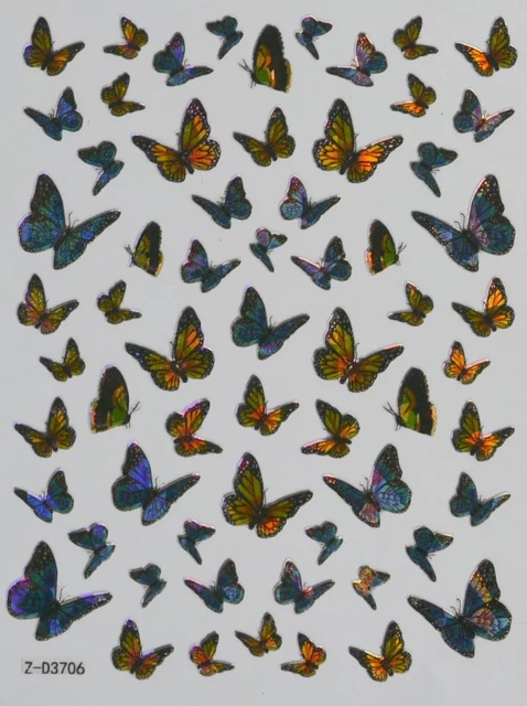 Sticker bướm dán móng tay dạ quang mẫu mới hot