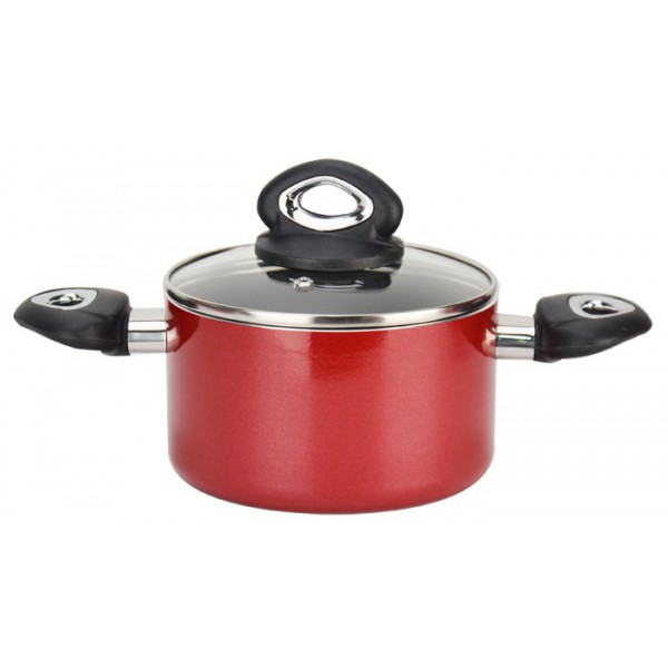 Bộ Nồi Nhôm Chống Dính Nắp Kính Bếp Từ Happy Cook Norway HC-06NLA