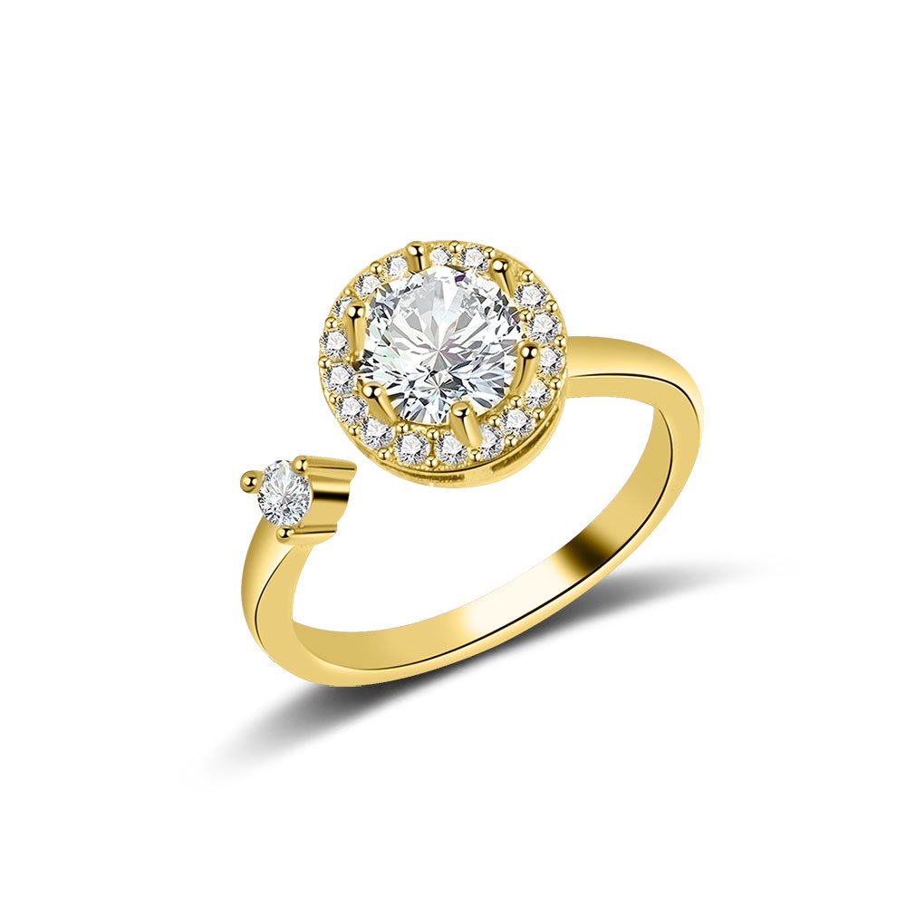 Jewelry adjustable rotating ring decompression