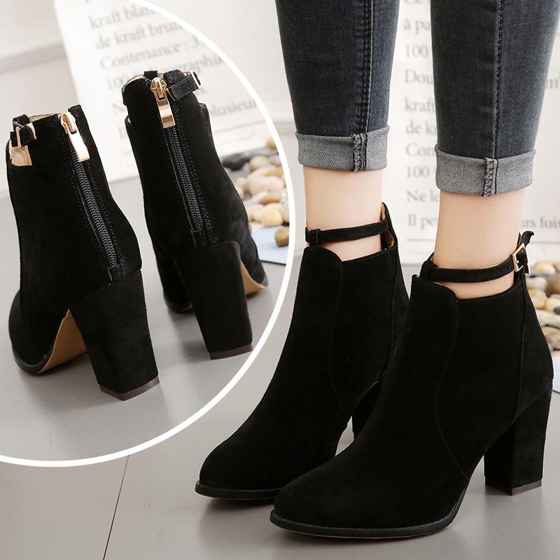 giày boot cổ ngắn đế thấp