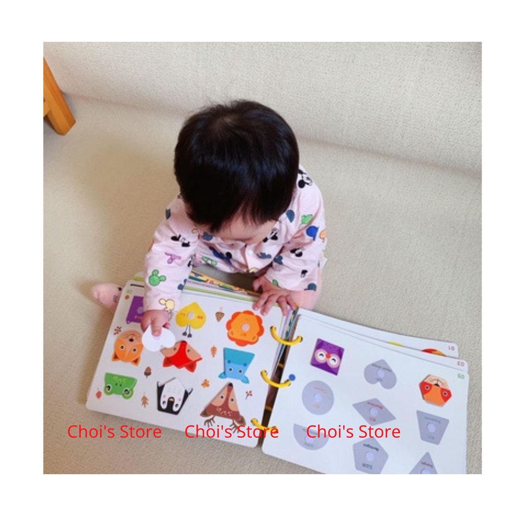 Sách bóc dán, học liệu bóc dán montessori, Busy book thông minh cho bé