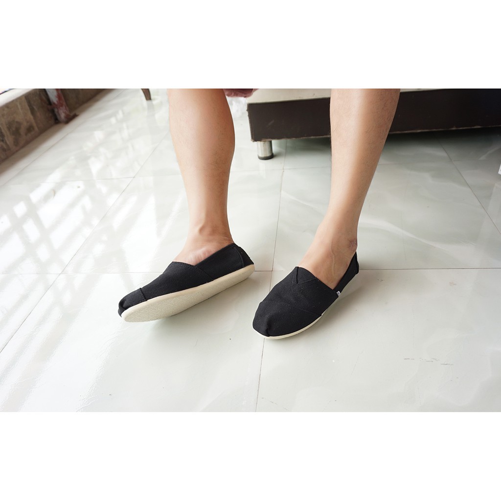 freeship unisex Giày Toms đen