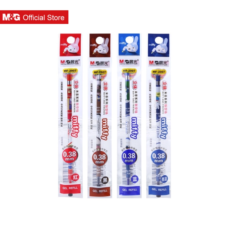 Ruột bút gel M&G MF-2907 ngòi 0.38mm tiện lợi
