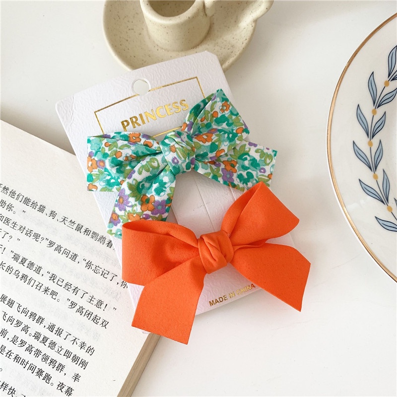 Kẹp Tóc Nơ Dễ Thương Phong Cách Hàn Quốc Cho Bé Gái