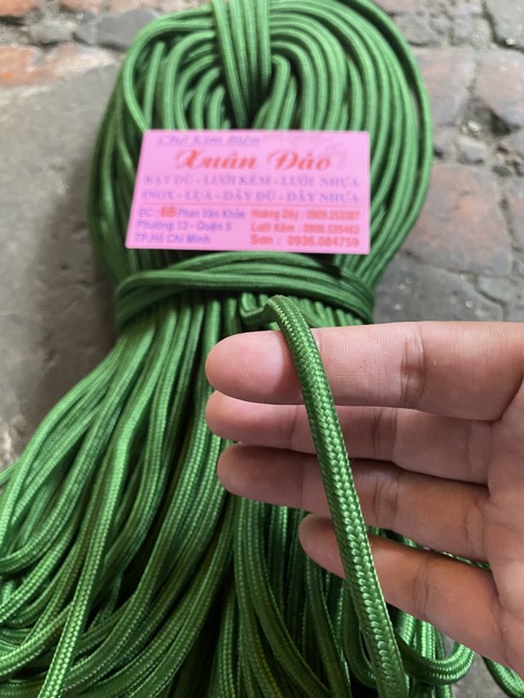 DÂY DÙ TRÒN XANH 6mm 1 Bó 1 Ký  Tầm 70 Mét