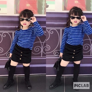 Sỉ áo len kẻ bé gái