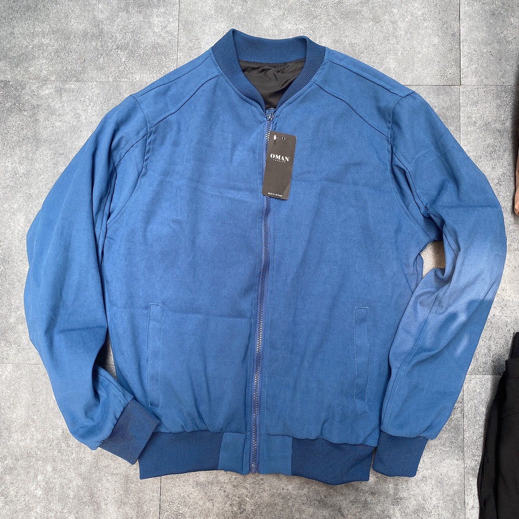 Áo khoác nam - bomber, Áo da lộn lót gió form rộng thời trang thu - đông PANDO AK68