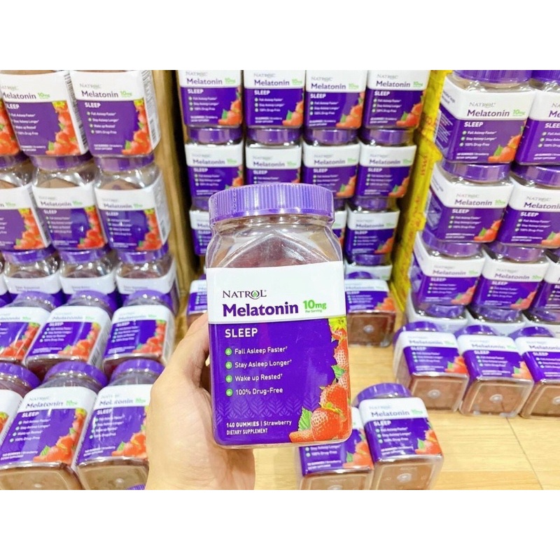 Kẹo Dẻo Ngủ ngon Melatonin Natrol Gummies 10mg