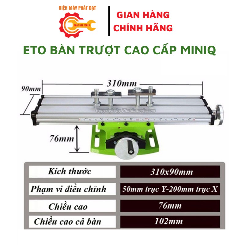 Eto bàn trượt hai chiều cao cấp thương hiệu MINIQ nhôm đúc chịu lực đế thép hợp kim hàng chất lượng cao