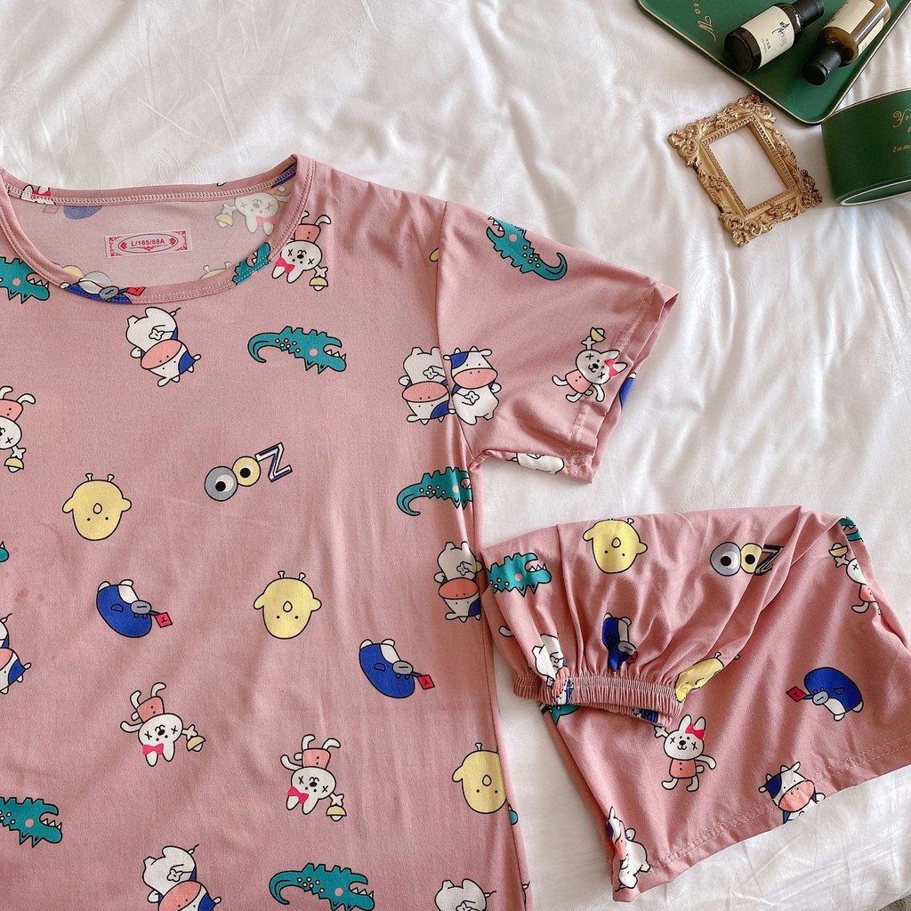 Bộ Đồ Ngủ Nữ Cotton Ngắn Tay - Đồ Mặc Nhà Nữ Kiểu Dáng Hàn Quốc Hè 2020 | BigBuy360 - bigbuy360.vn