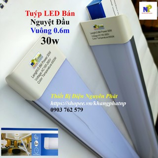 Tuýp LED Bán Nguyệt Đầu Vuông 0.6m 30w Siêu Sáng Tiết Kiệm Điện Năng