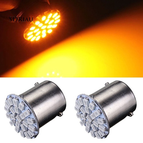 Bộ 2 đèn LED báo hiệu màu vàng 1156 1206 SMD 12V gắn đuôi xe ô tô