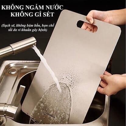 Thớt inox 304 cao cấp kháng khuẩn 2 mặt - hàng nội địa trung cao cấp