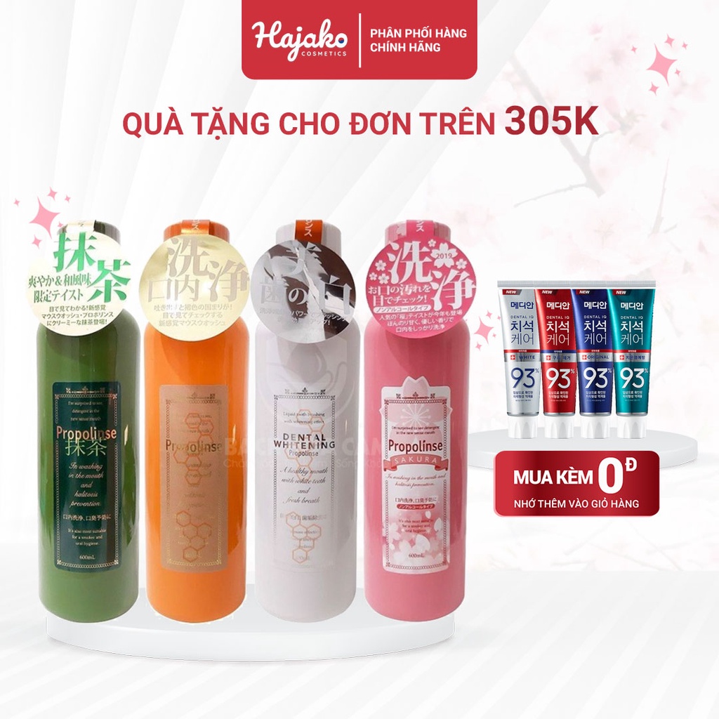 Nước súc miệng làm sạch Nhật Bản Propolinse 600ml