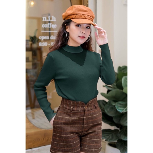 Áo len 3p phối cổ nhiều màu