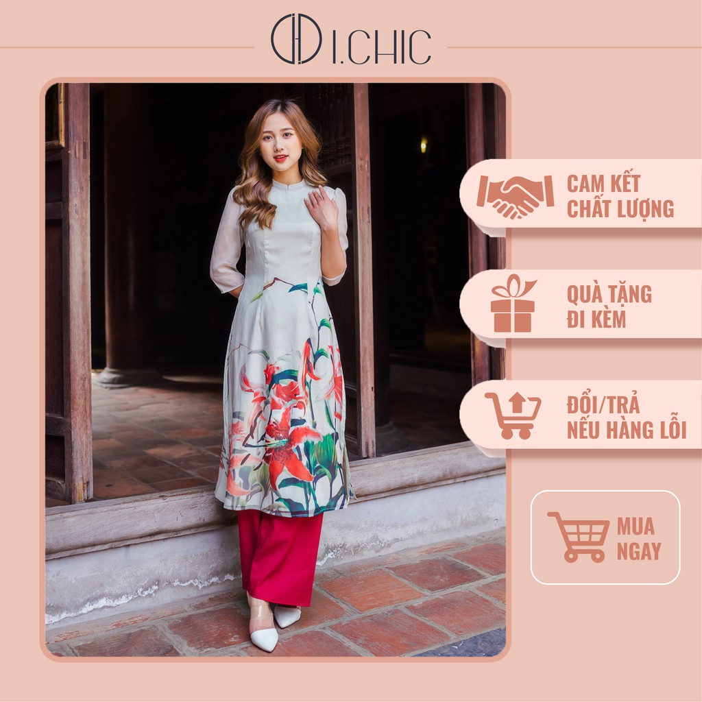 ICHIC fashion - Áo Dài Cách Tân Kiều Diễm Thiết Kế Cao Cấp 2021